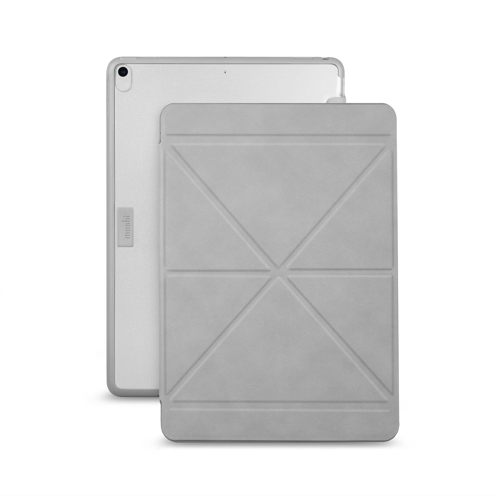 غطاء موشي فيرسكوفر مع غطاء قابل للطي لجهاز iPad Pro / Air (10.5 بوصة) ، رمادي ستون