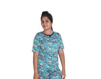 Green Nylon T-shirt for Women Green Nylon T-shirt for Women
