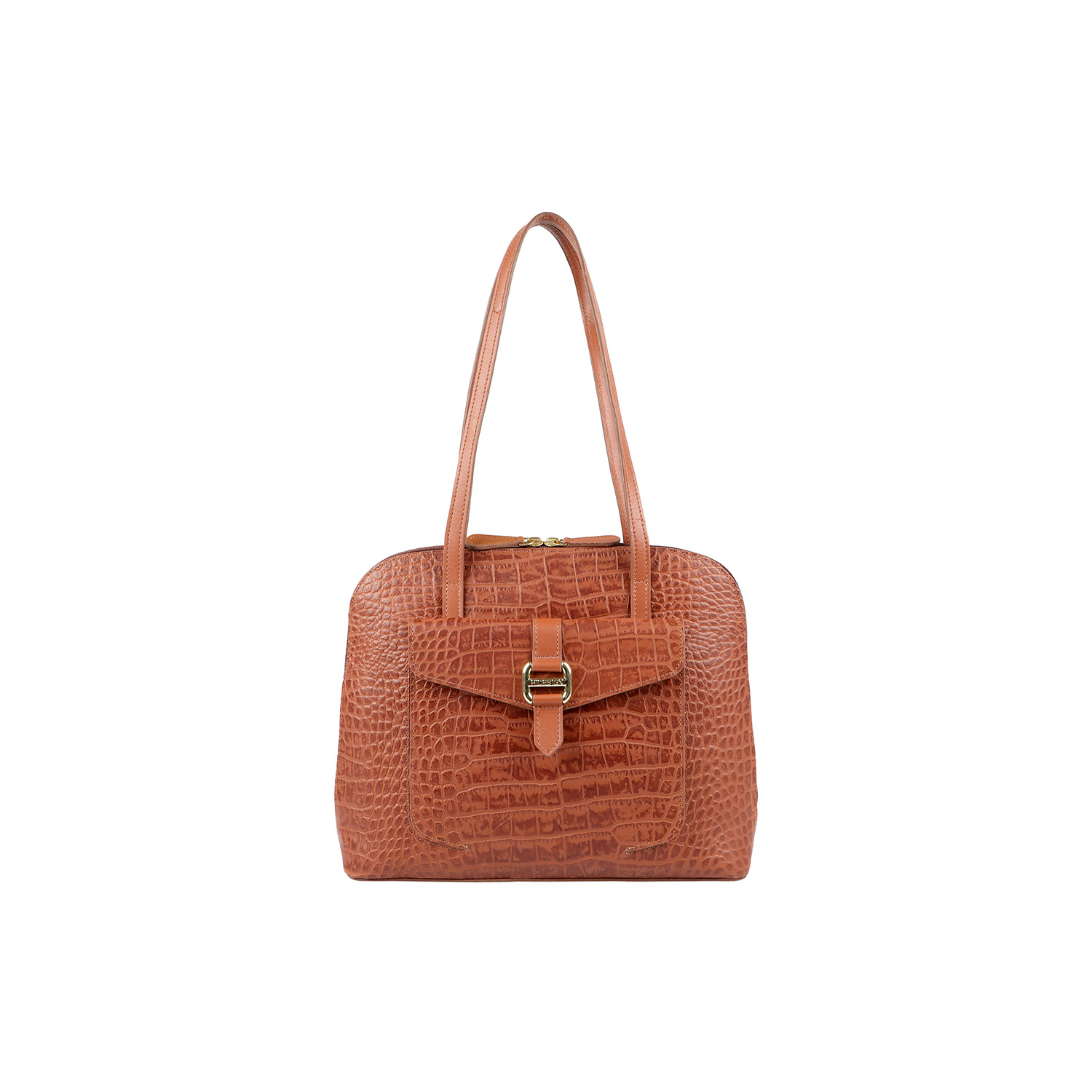 Hidesign Fling 02 Tan Colour Croco Leather Womens Handbag