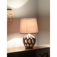 Regal Glaze 30X30X41CM Medium Table Lamp, Copper