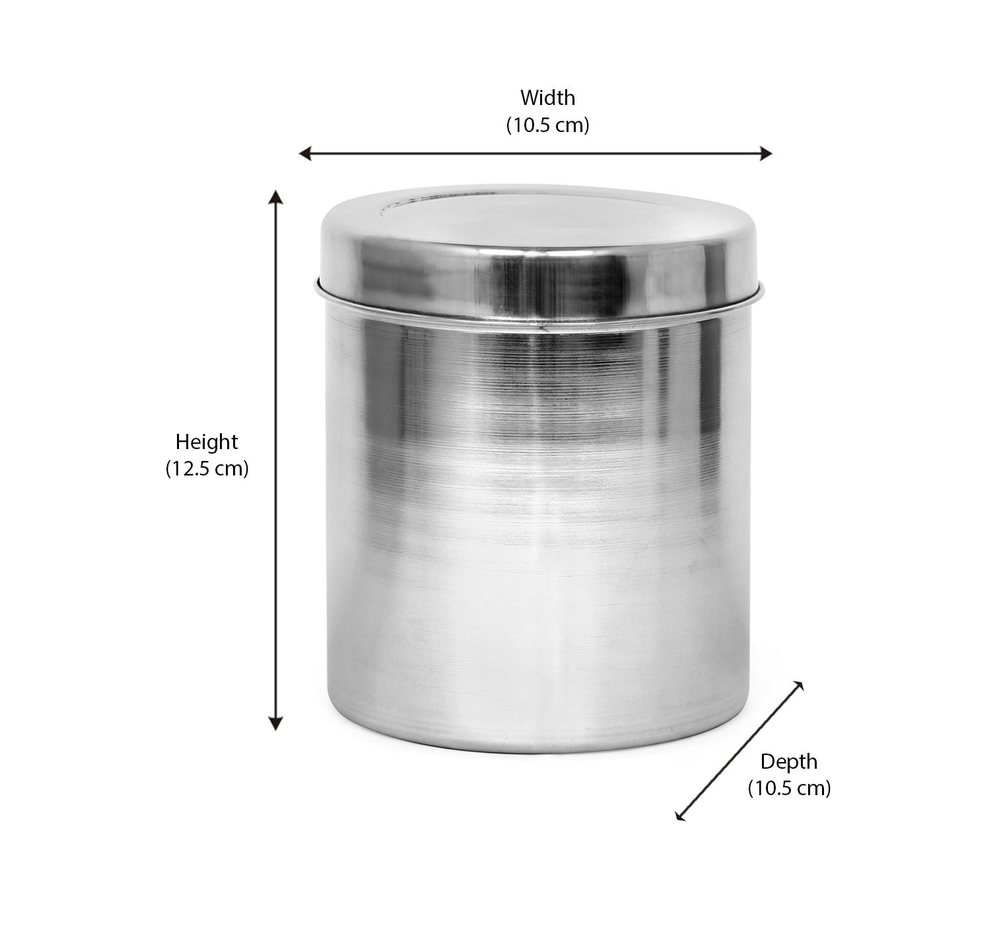Plain 1 Litre Stainless Steel Container With Seethru Lid (Silver) Nilkamal Athome home