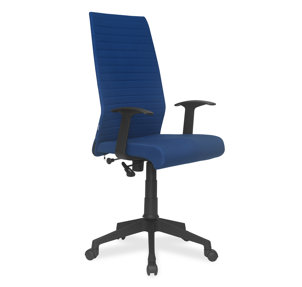 Nill Thames High Back Fabric Office Chair Blue At Home Nill Thames High Back Fabric Office Chair Blue