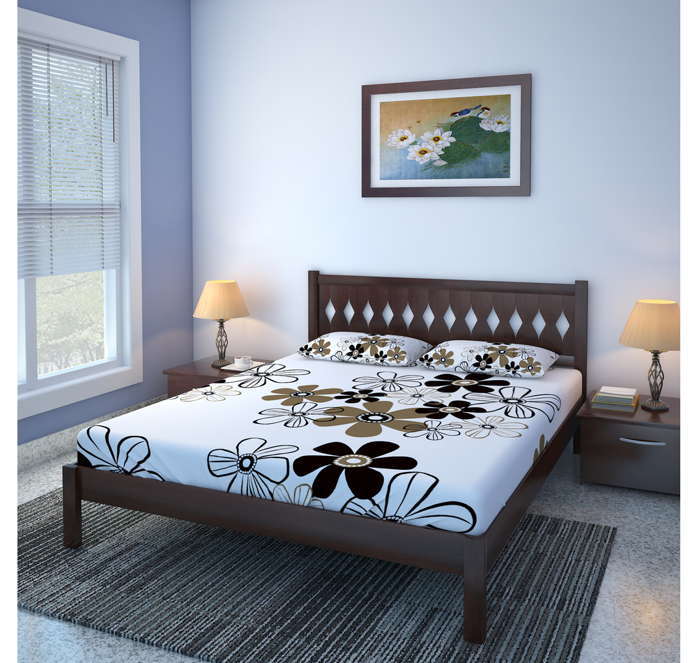 Morocco Queen Bed Without Storage Cappucino At Home Morocco Queen Bed Without Storage Cappucino